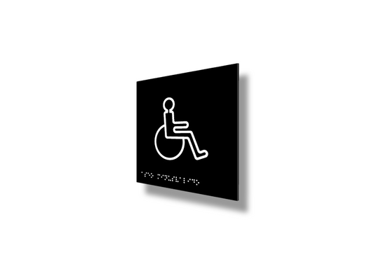 Placa en Alto Relieve y Braille -Aseo PMR- Ref: P1022