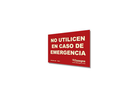 No Utilicen en Caso de Emergencia